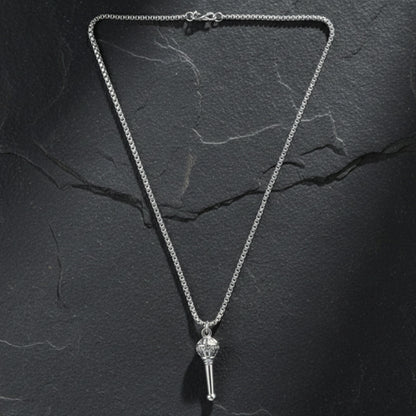 Another angle of the Hanuman Gada Pendant, emphasizing its symbolic design.