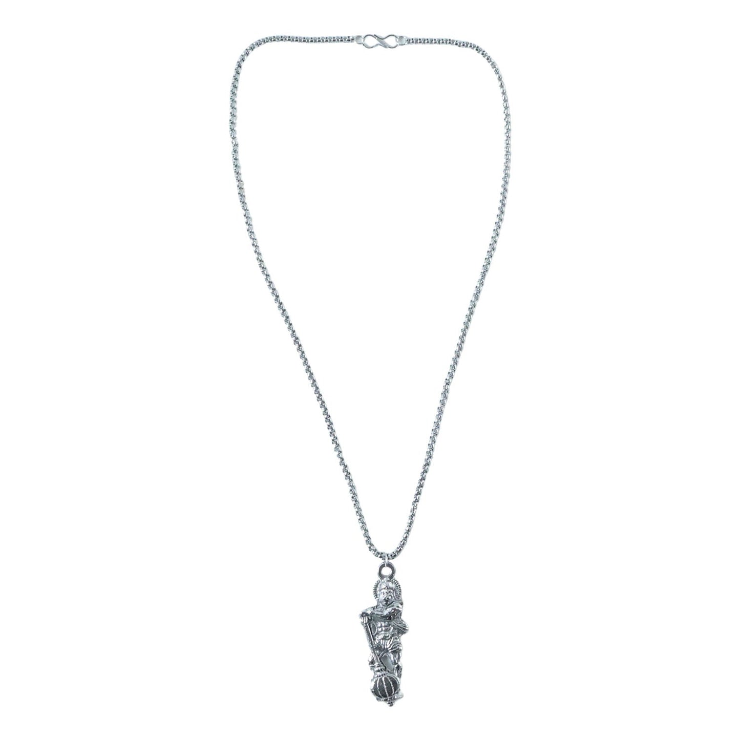 Hanuman Ji pendant elegantly displayed on a chain, ready to wear.