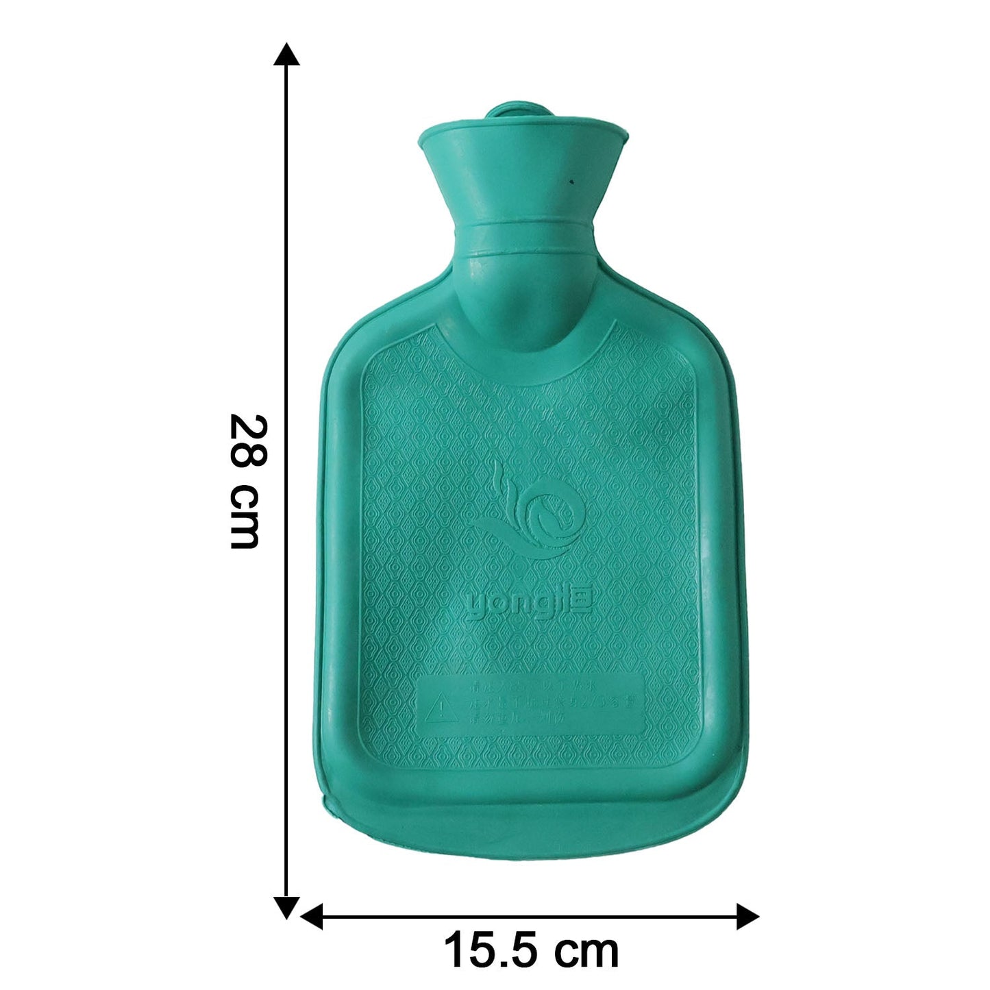 Size comparison of the reusable hot water bottle 26x15.5 cm