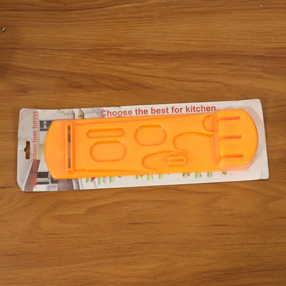 Lifestyle shot of the plastic knife stand holding a variety of kitchen knives, ready for use.