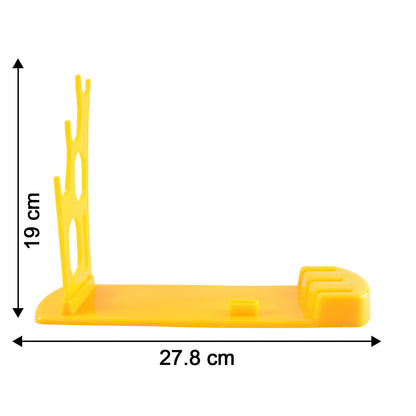 Diagram illustrating the precise dimensions of the plastic kitchen knife stand for easy reference.