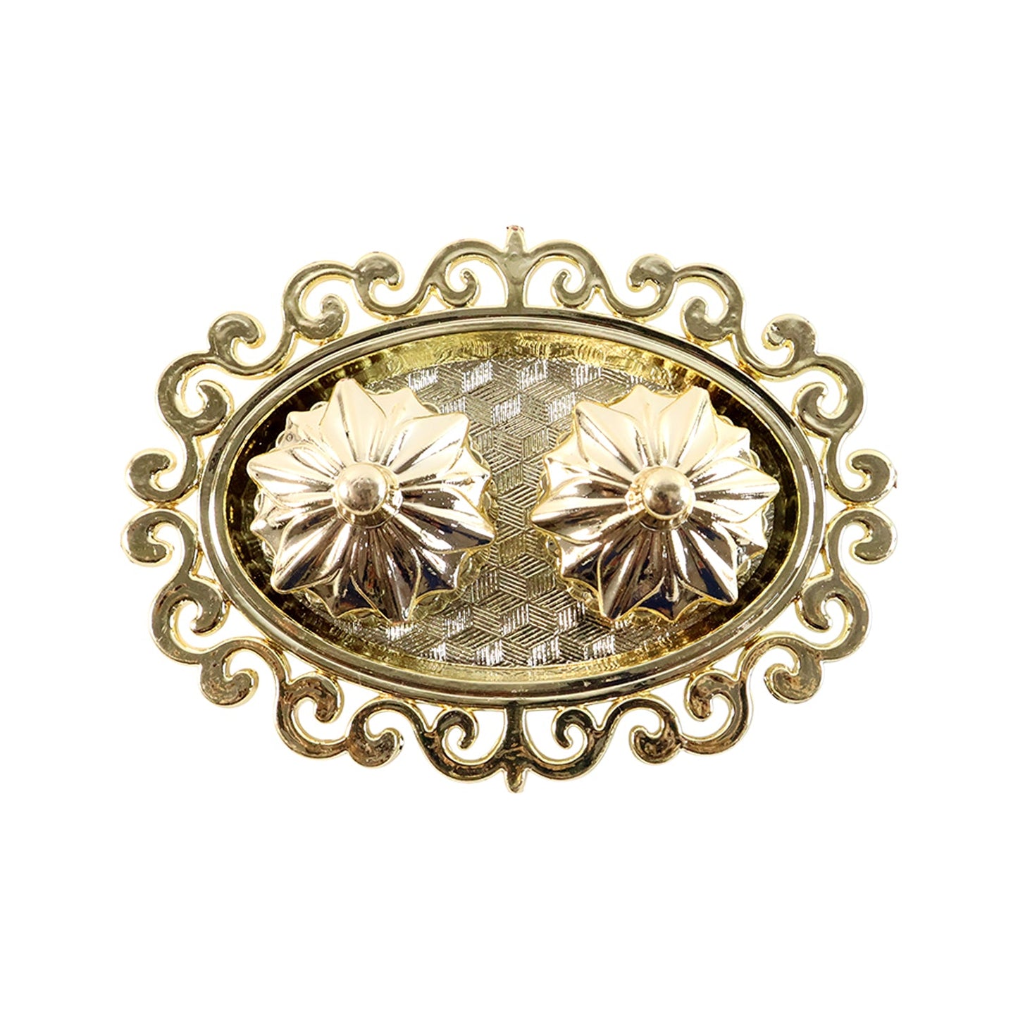 Twin kumkum dish with golden tray perfect for Indian pooja thalis