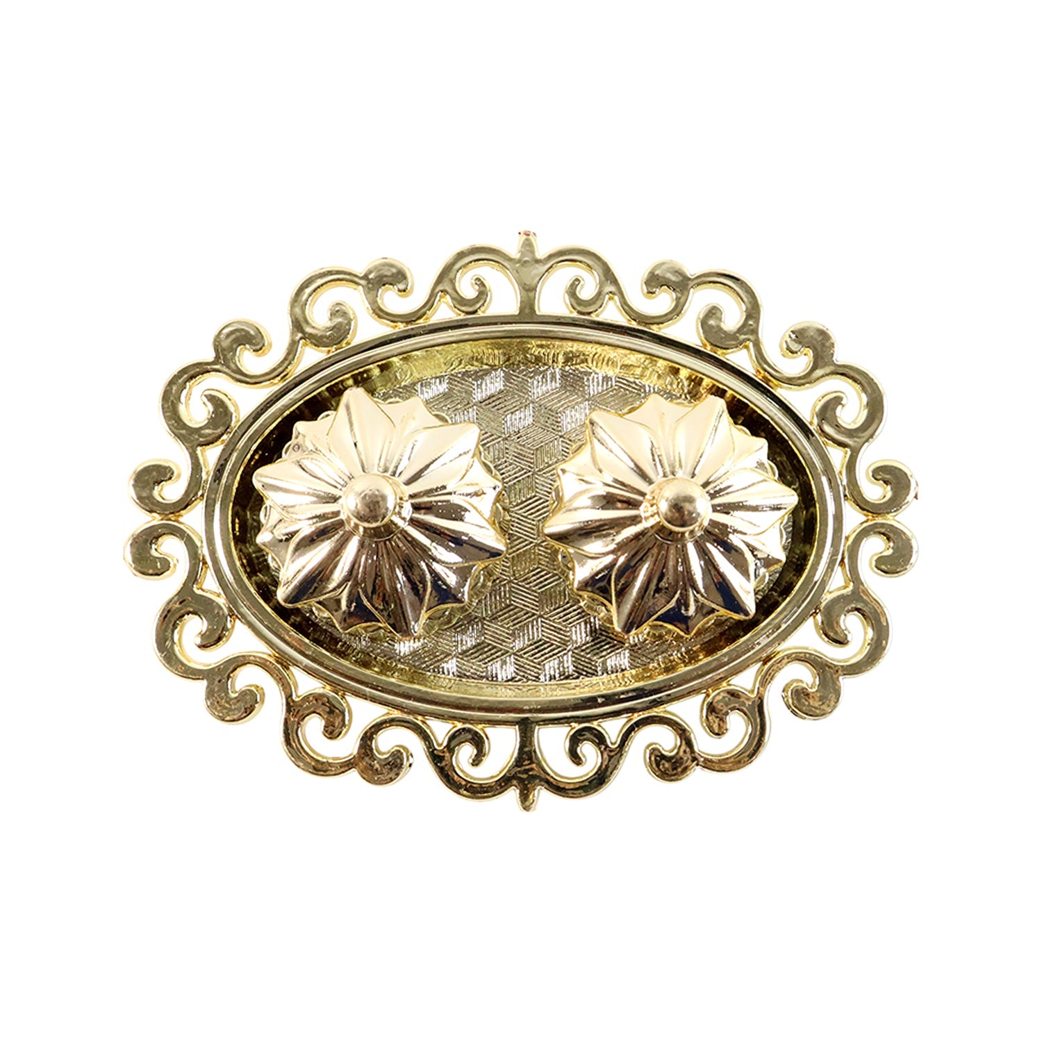 Twin kumkum dish with golden tray perfect for Indian pooja thalis