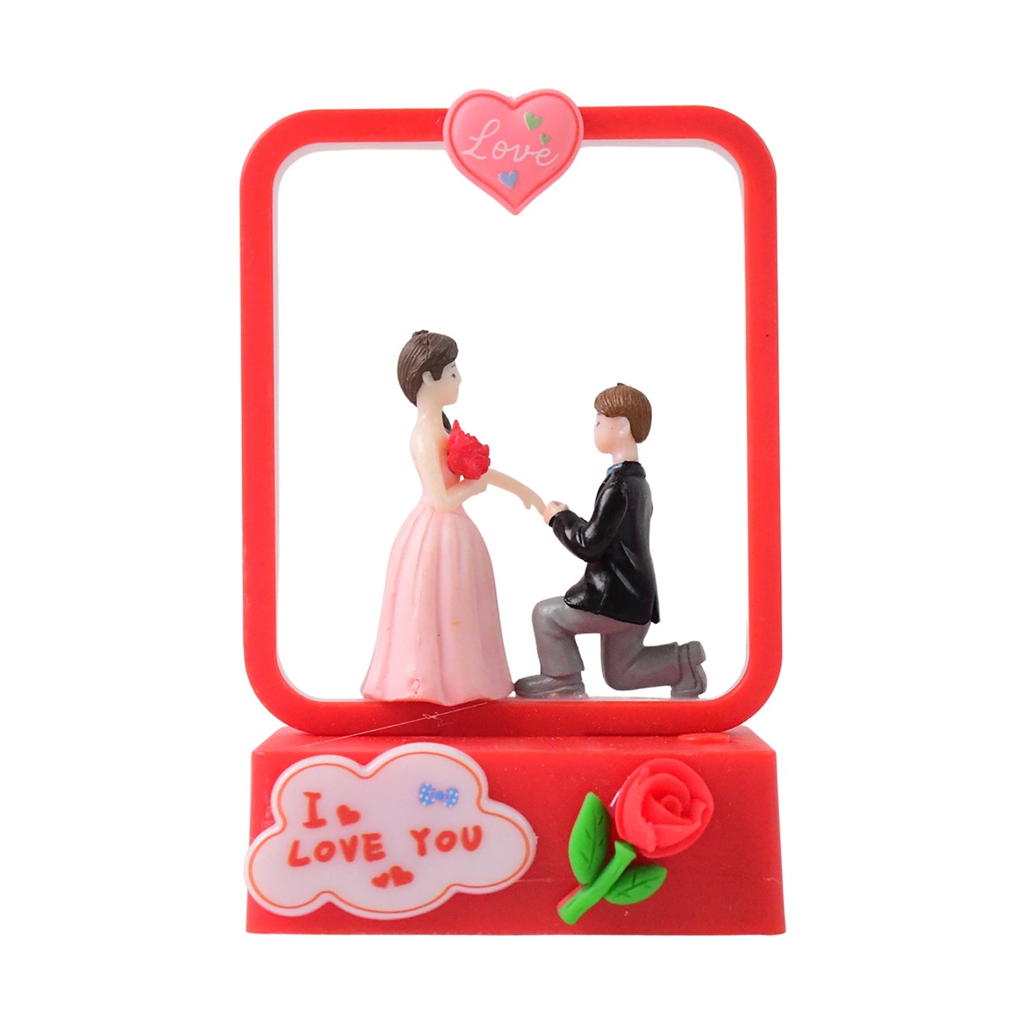 Romantic LED night lamp showpiece featuring couple figurine
