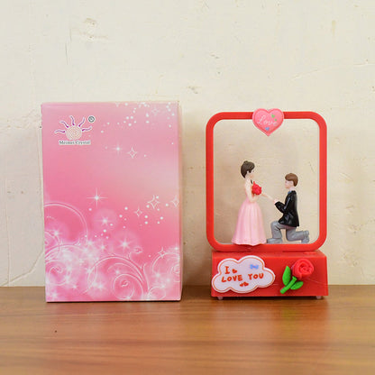 Elegant romantic LED couple proposal figurine night lamp
