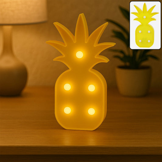 Pineapple shaped LED night light with warm glow for bedroom décor