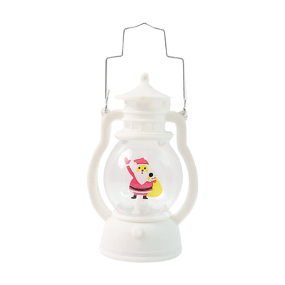 Santa LED lantern from a slightly elevated angle, highlighting its design.