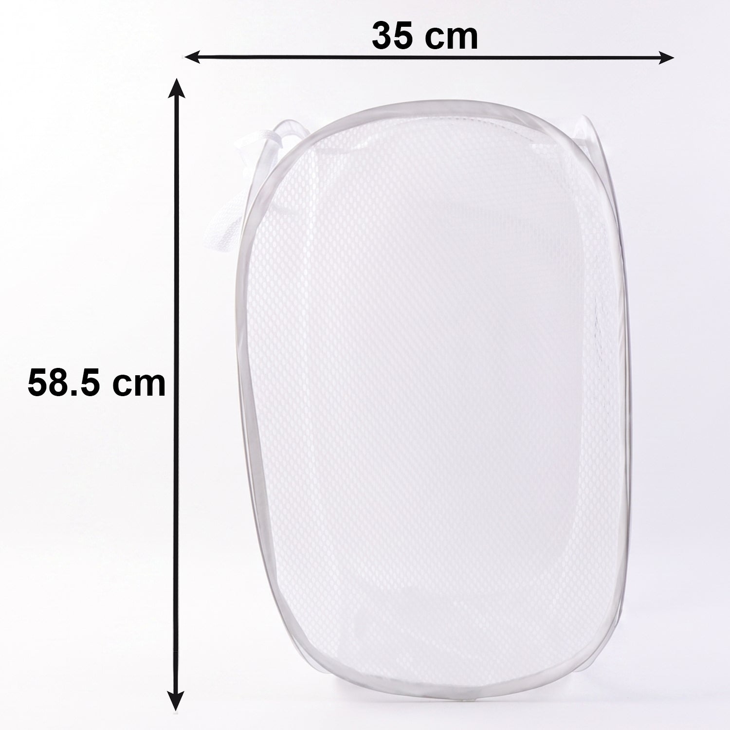 Large capacity mesh laundry hamper with support frame