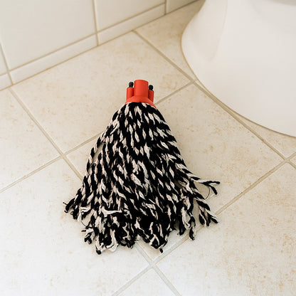Plastic Mop Refill with Handle Grip – Durable Cotton Yarn Floor Cleaning Mop Head for Household and Commercial Use