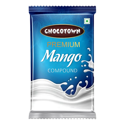Close-up of a Chocotown Mango Compound slab, ready for use in confectionery.