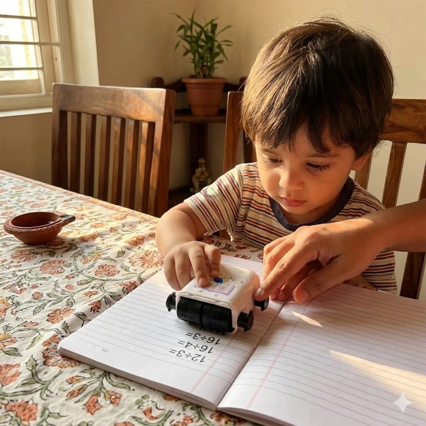 Kids Educational Automatic Math Problem Rolling Stamp (1 Pc)
