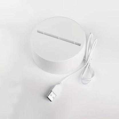 Transparent LED acrylic writing message board night lamp in use