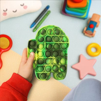 Close-up detail showing silicone texture of Pop It fidget toy