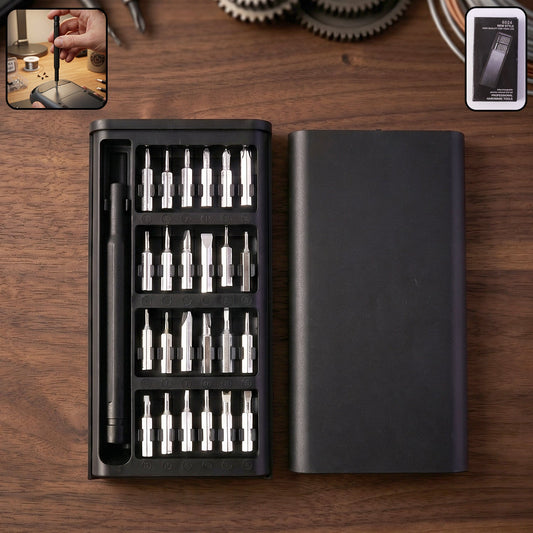 24-in-1 precision screwdriver kit with portable case for electronics & glasses repair