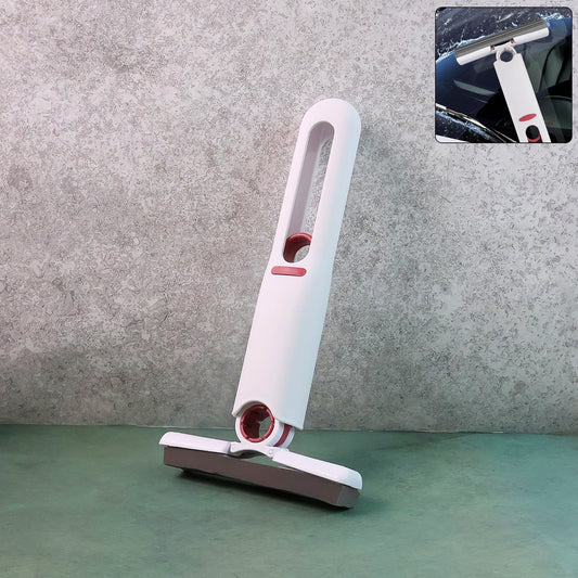2-in-1 silicone wiper with long handle, ideal for windows and car windshields.