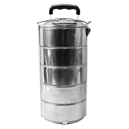 Detail of the robust and leakproof locking clip on the tiffin.