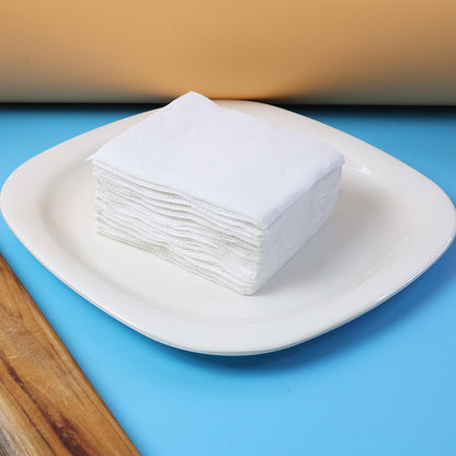 Close-up of soft tissue napkins showcasing embossed texture