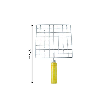 Square stainless steel Roaster Jali, ideal as a versatile kitchen grill.