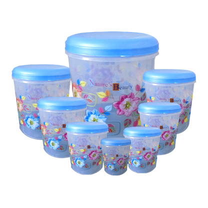 Stackable transparent air tight containers showcasing their secure seals.