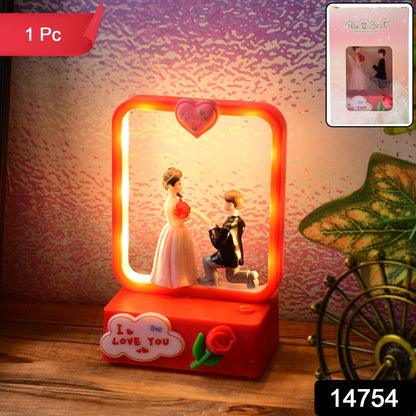LED decorative love couple figurine illuminated night lamp