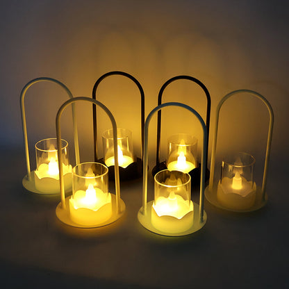 Decorative flameless LED candle showcasing wind light design