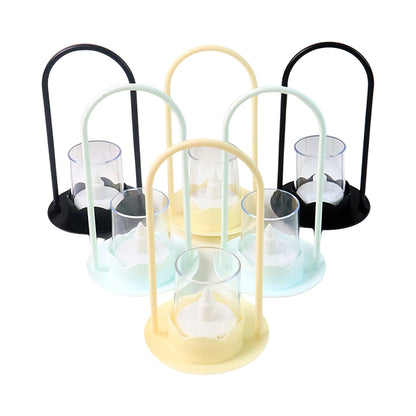 Flickering LED lights in plastic wind light style flameless candles