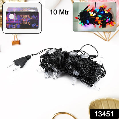10-meter long multi-color LED string light for extensive decoration.