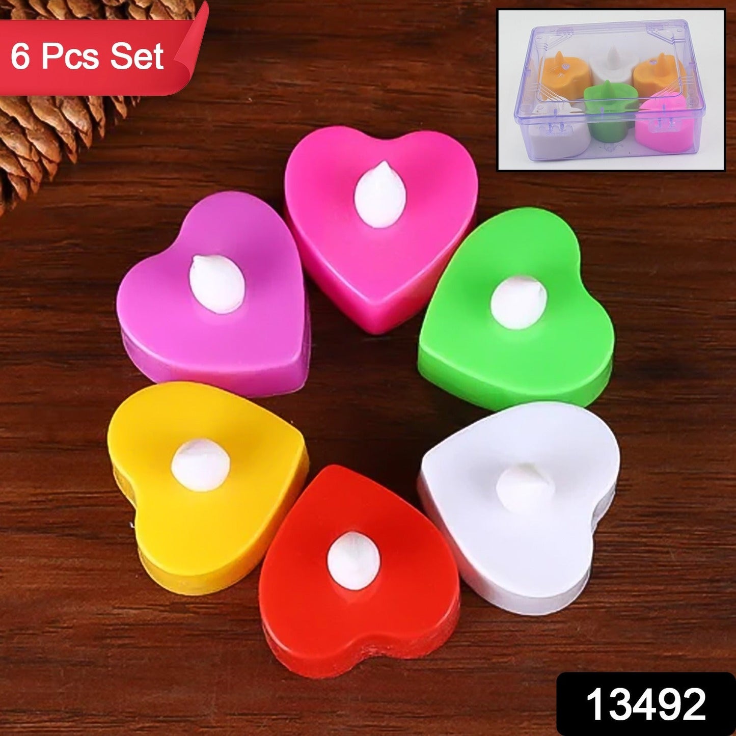 Flameless LED tealights arranged in a warm, inviting home setting for ambiance.