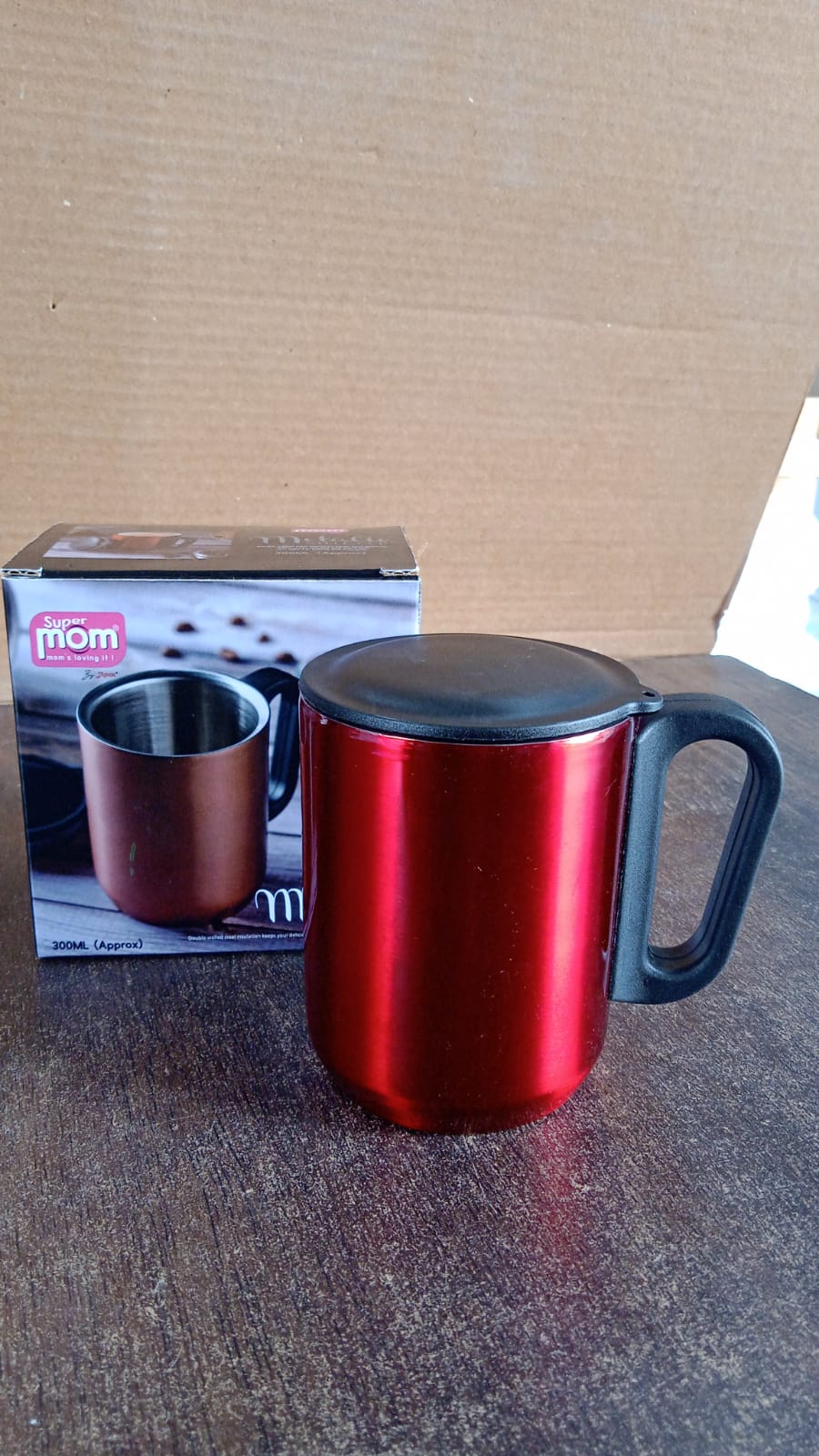 Supermom Stainless Steel Metallic Coffee Mug Approx 300ml, Tumbler (1 Pc)