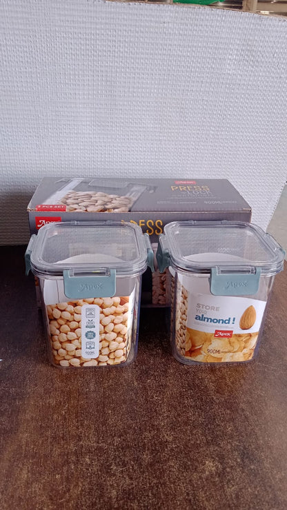Apex airtight food storage containers with measurement scale showing size