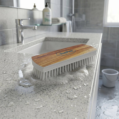 Cloth Washing Scrub Brush – Heavy-Duty Nylon Bristles & Wooden Handle