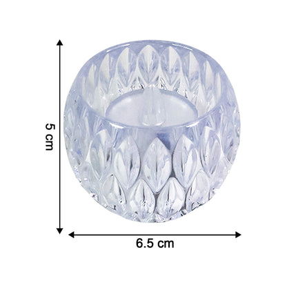 Crystal style LED lamp showing on/off switch and battery compartment