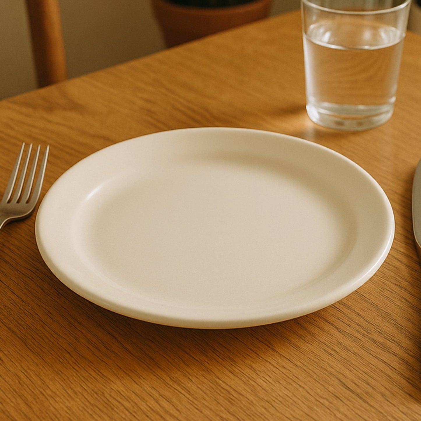 Plastic Round Dinner / Serving Plate – 23 cm (1 Pc)