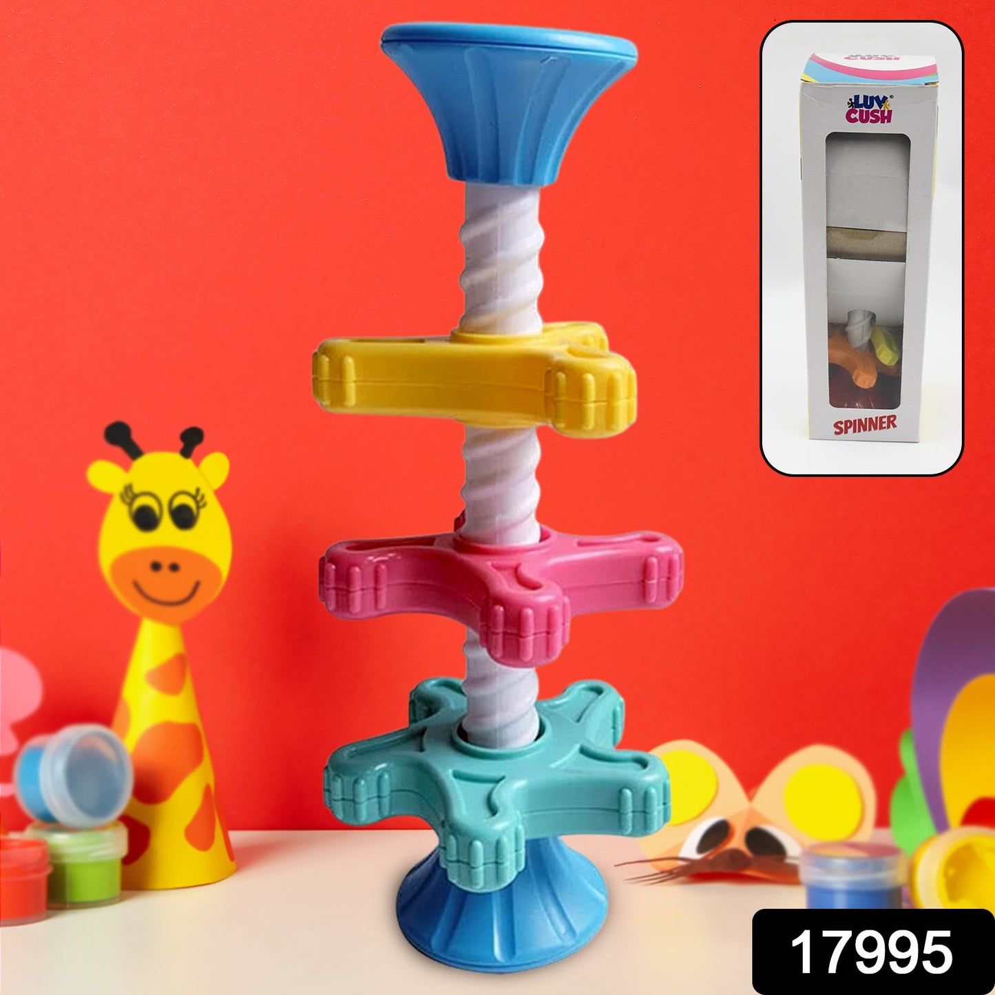 Baby Toy, Mini Spinner, Educational Toy, Tower, Kids Spinning Toy, Puzzle Funny Rotating Tower Toy High Quality Gift for Baby Brain Game Mini Capable of Developing Big Brains Toy (1 Pc)