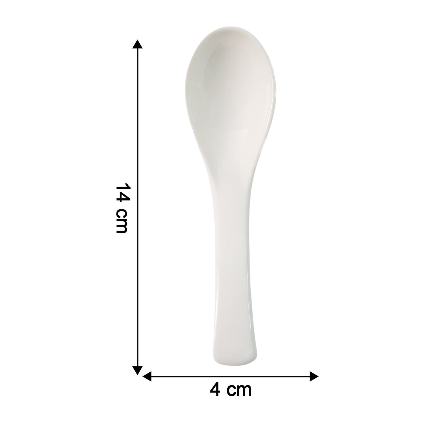 Size comparison image of plastic soup spoon