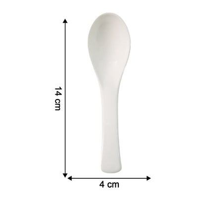 Size comparison image of plastic soup spoon