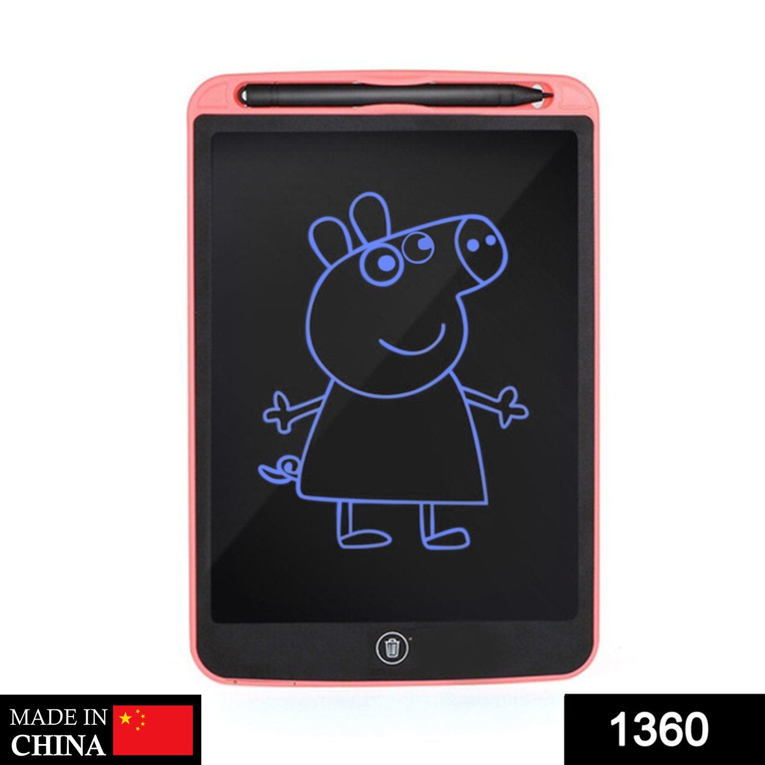 Child's hand holding a lightweight 8.5-inch portable drawing pad for learning.