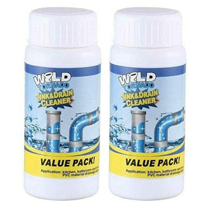 ShineCrest's powdered chemical agent for cleaning and unblocking household drains.