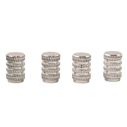 Tire Valve Stem Caps Fit for Genesis Cars. Air Valve Caps Suit for Most Car Truck SUV Wheel Accessories 4pcs Silver.